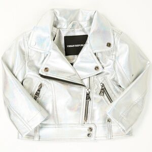 Urban Republic Little Girls' Metallic Moto Jacket. Size 2 T